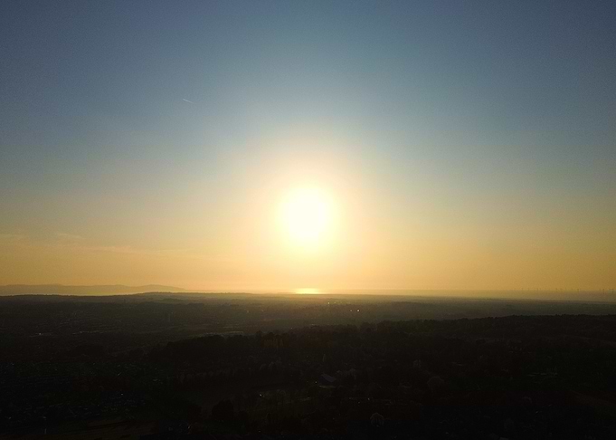 Golden Sunset Over Wirral Hills