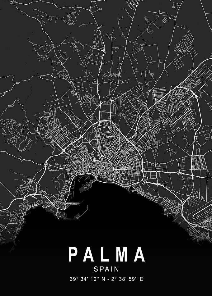 Palma Dark City Map