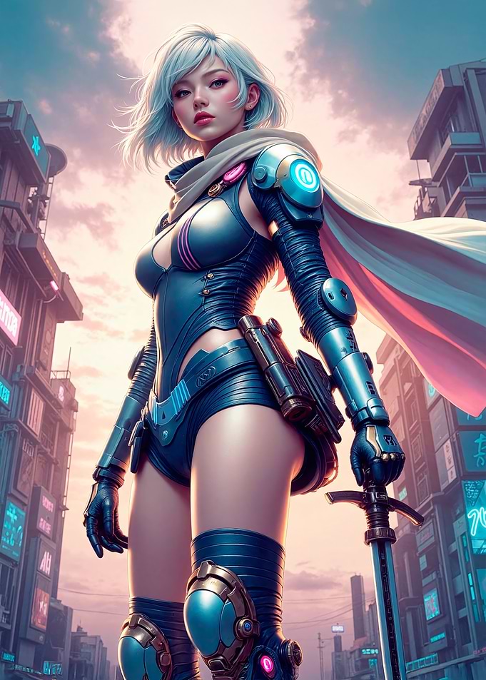 Cyberpunk Female Warrior