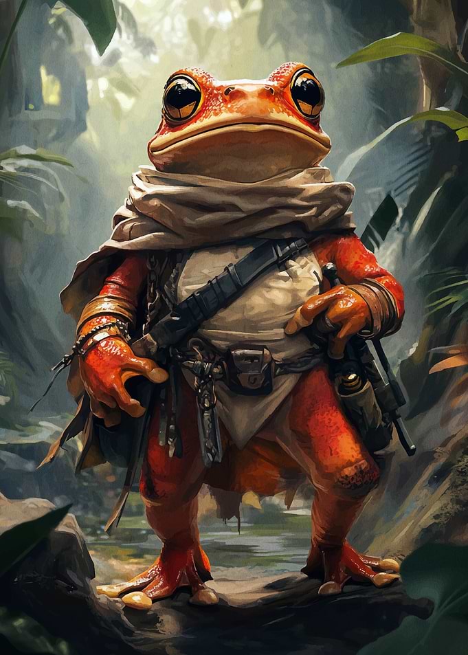Frog Warrior in Jungle