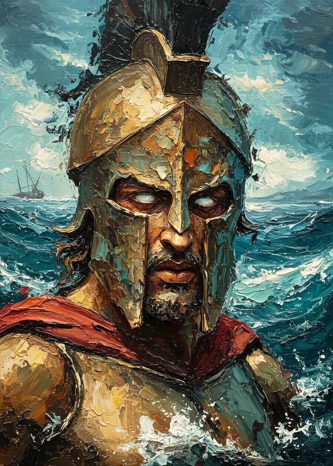 Spartan Warrior Painting