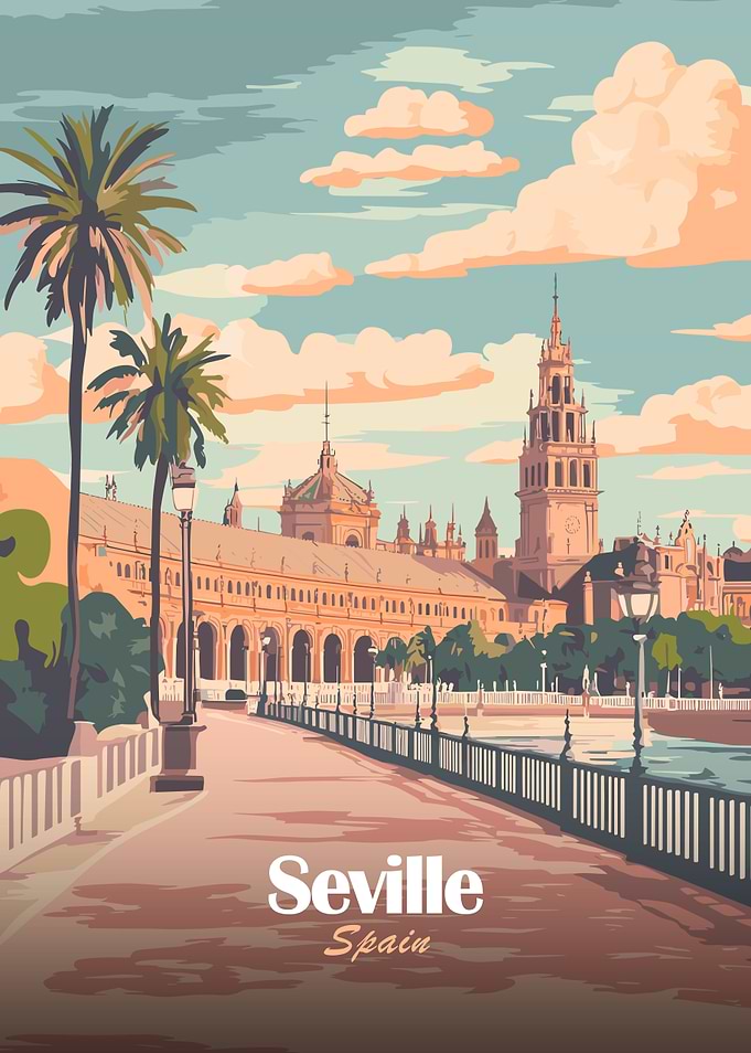 Seville, Spain Travel Poster