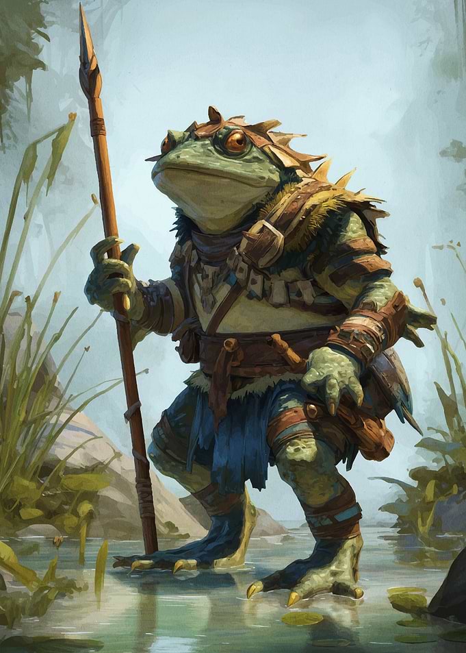 Frog Warrior with Spear