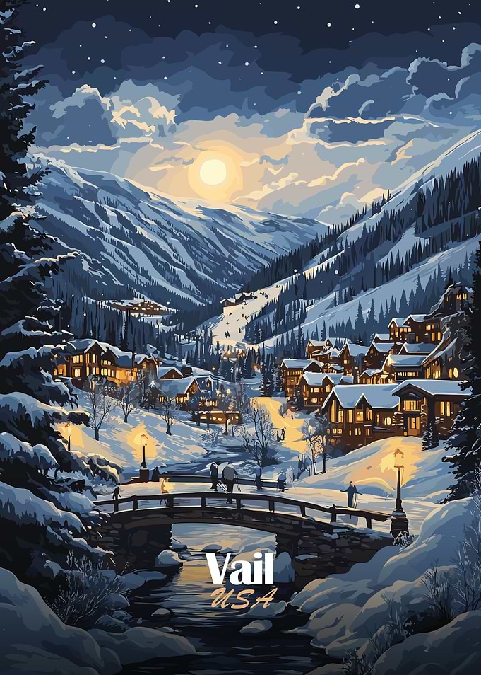 Vail, Colorado Winter Scene