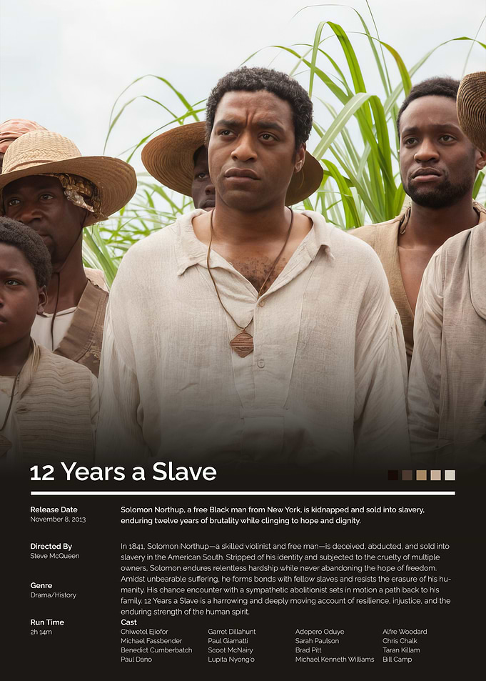 12 Years a Slave Movie Poster