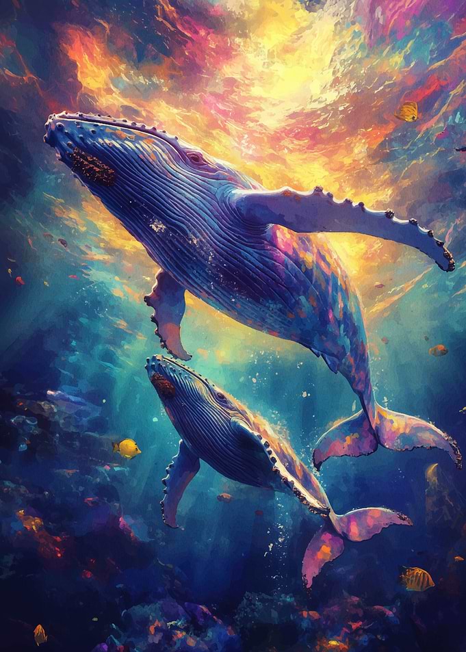 Humpback Whales Underwater