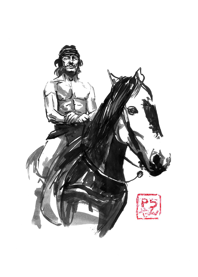 Sumi-e Horseman