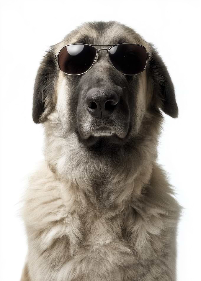 Cool Anatolian Shepherd Dog Wearing Sunglasses