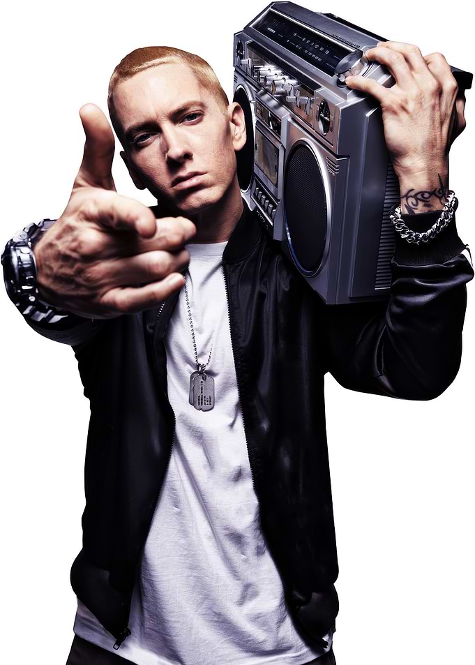 Eminem with Boombox