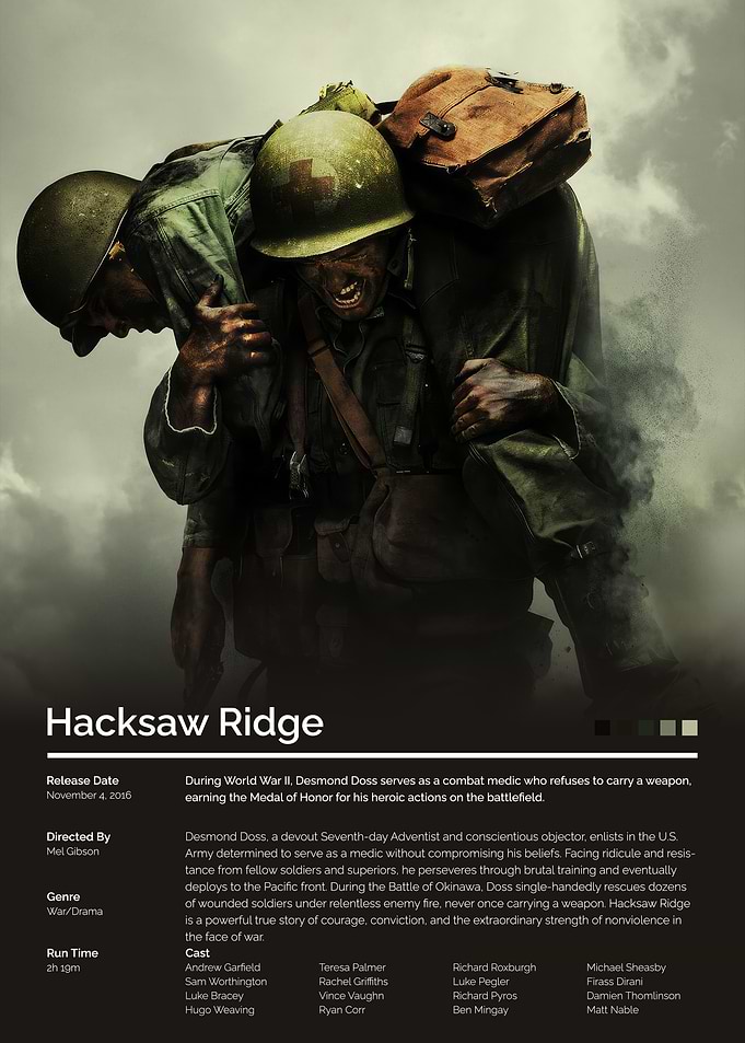 Hacksaw Ridge Movie Poster