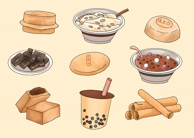 Taiwanese Dessert Illustration