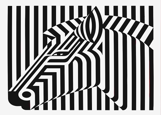 Zebra Stripes Abstract Art