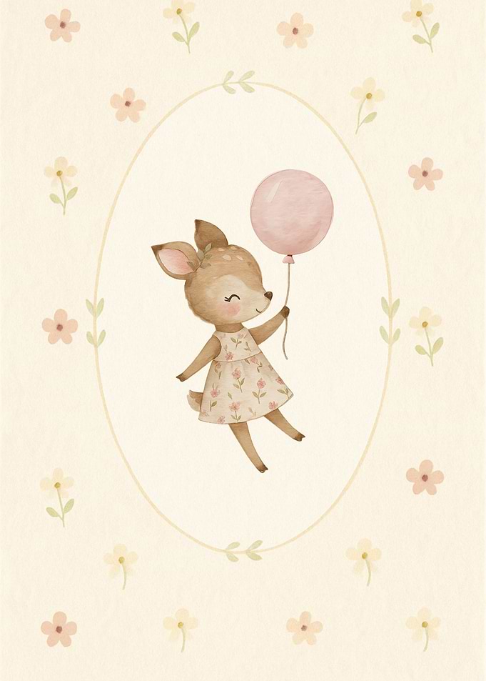 Fawn with Balloon