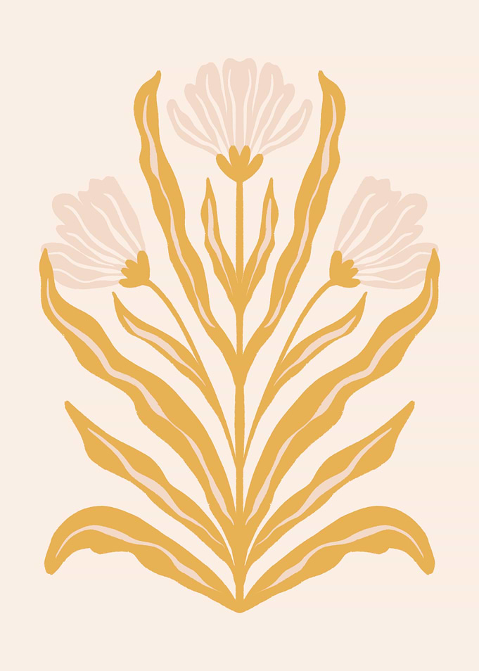 Symmetrical pastel flowers