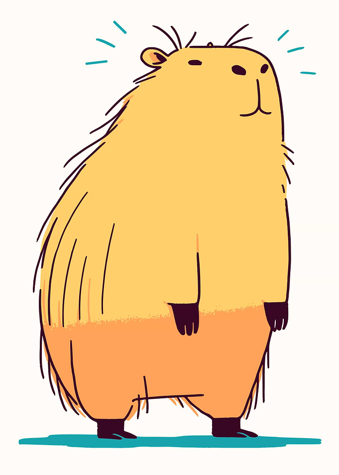 Cute Capybara Illustration