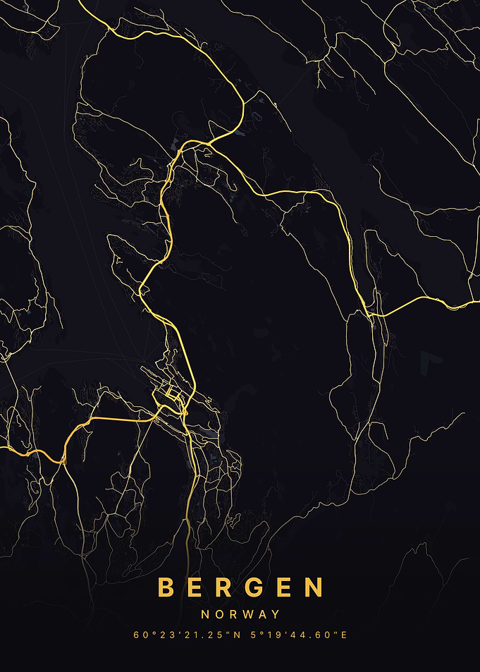 Bergen Norway Map