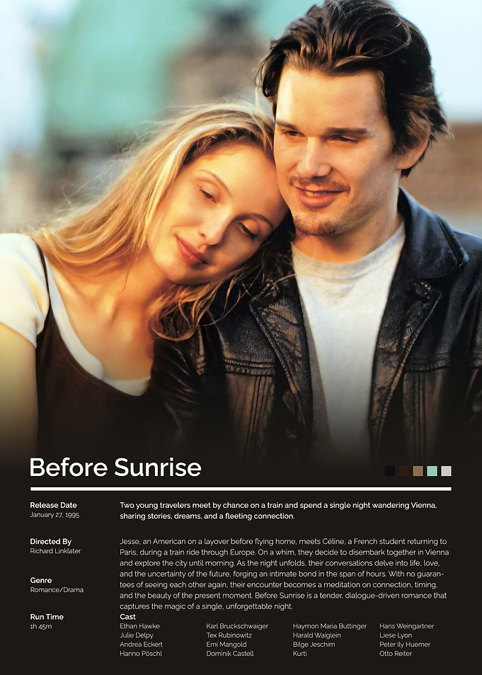 Before Sunrise Movie Poster