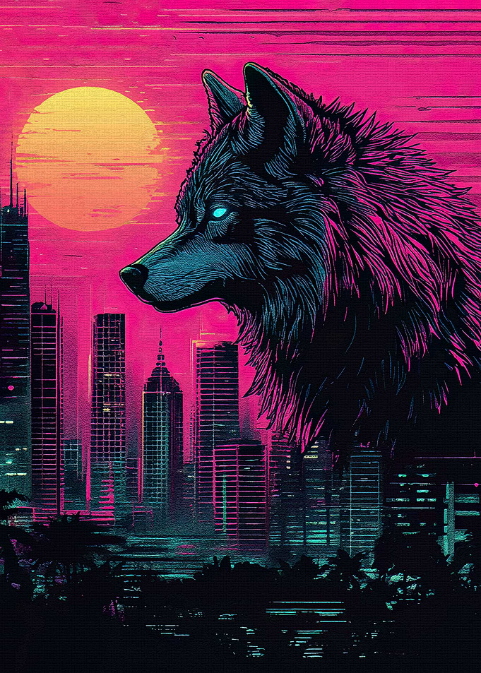 Wolf Neon City