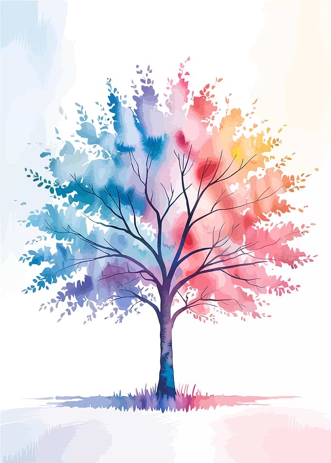 Watercolor Tree Art