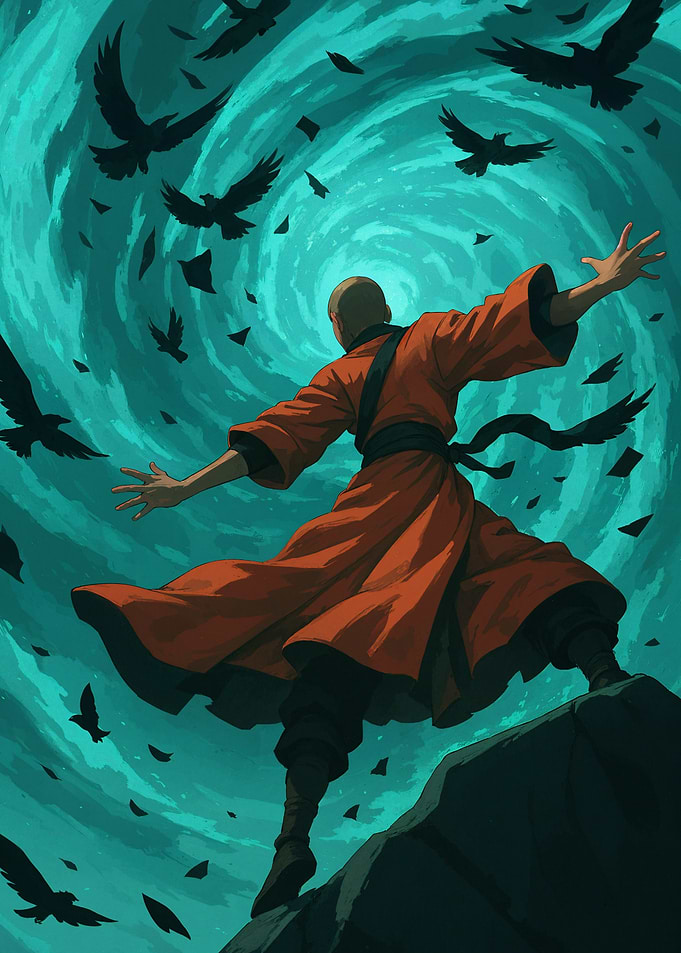 Monk Facing Vortex