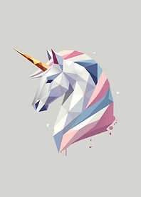 Geometric Unicorn – Polygonal Low Poly Wall Art for Fantasy Lovers