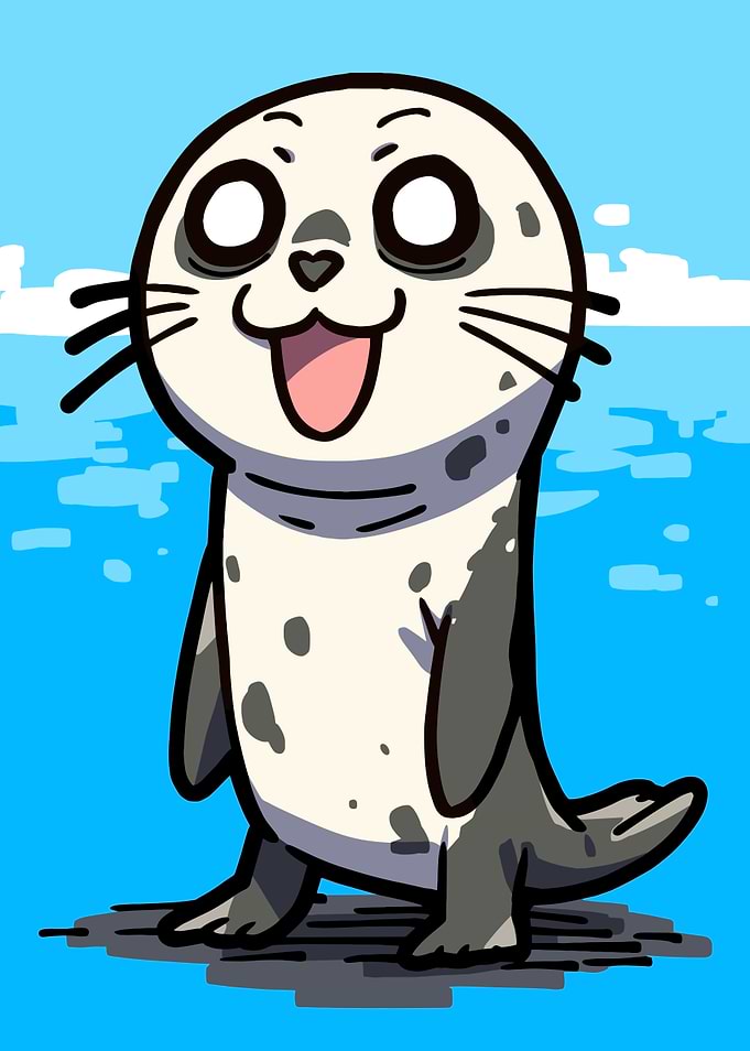 Cute Cartoon Seal