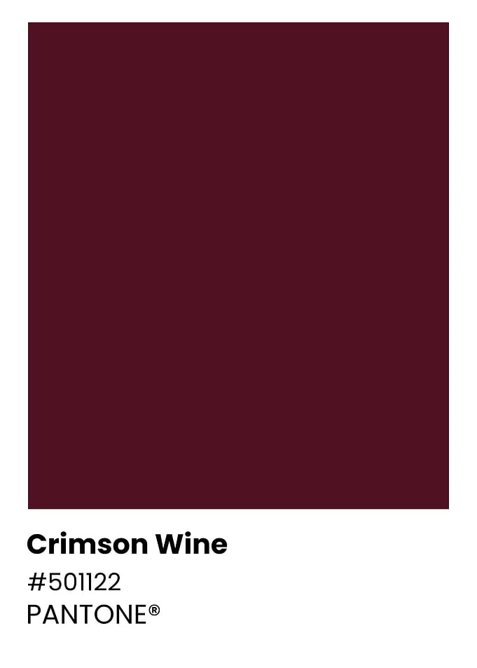 Pantone Crimson Wine Color