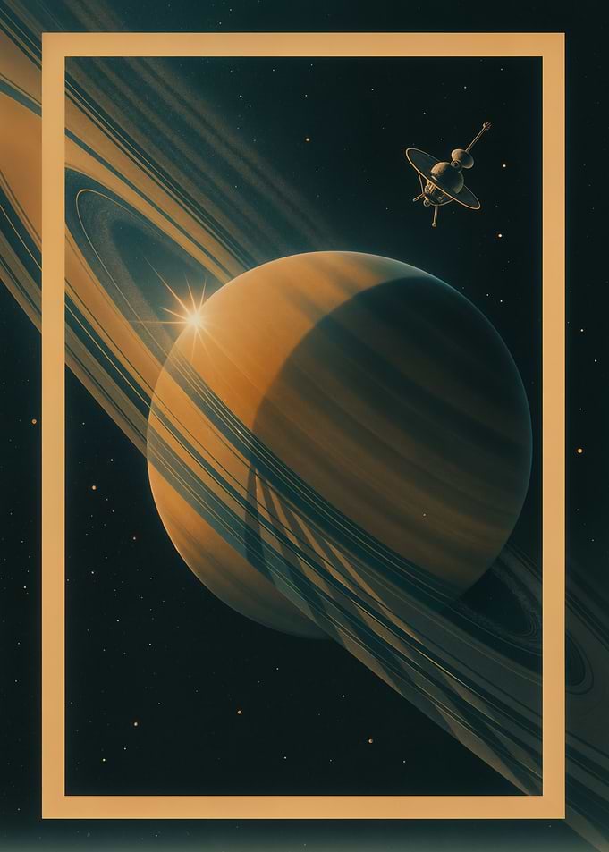 Saturn and Spacecraft