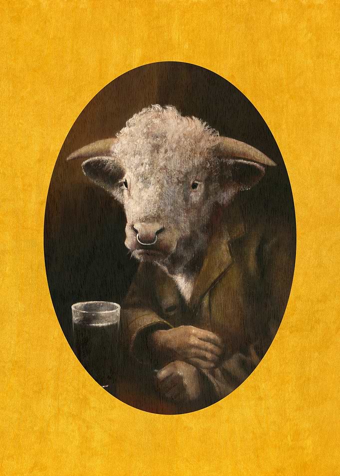 Hereford Bull On Gold