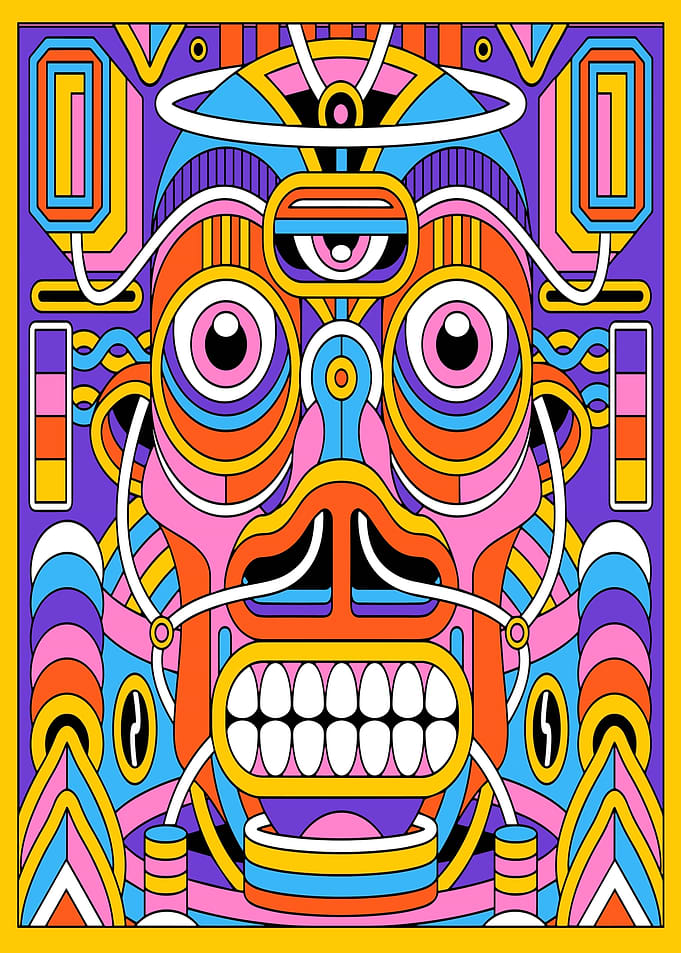Abstract Geometric Face