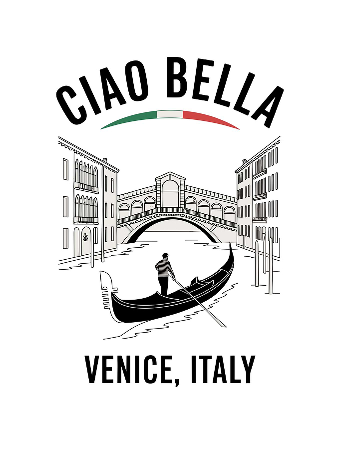 Venice Gondola Illustration