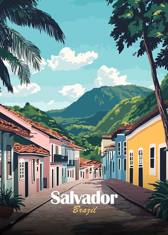Salvador, Brazil Street Scene