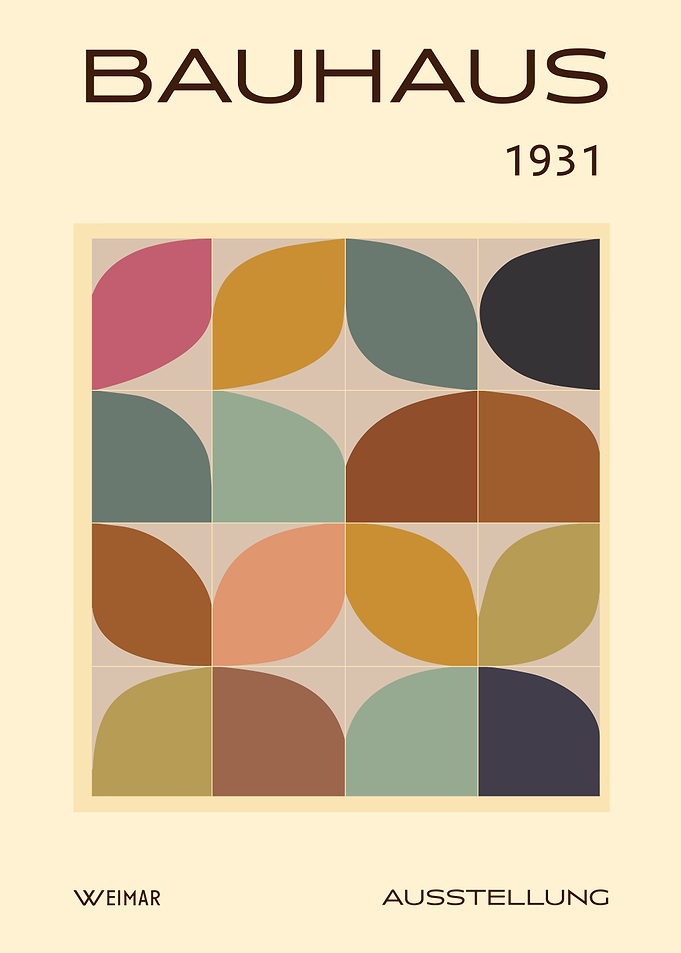 Bauhaus Geometric Floral Exhibition