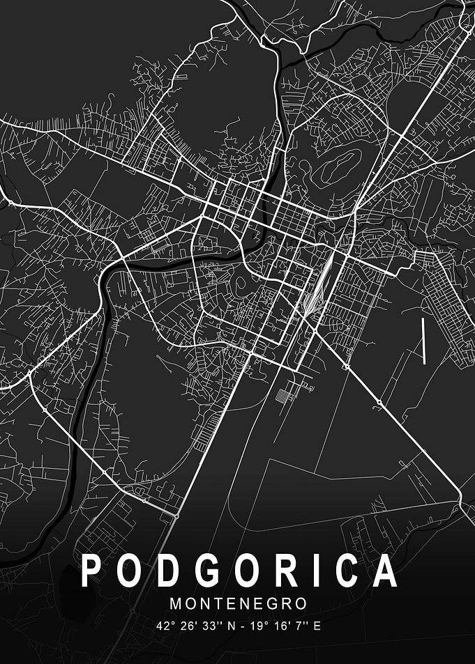 Podgorica Dark Map
