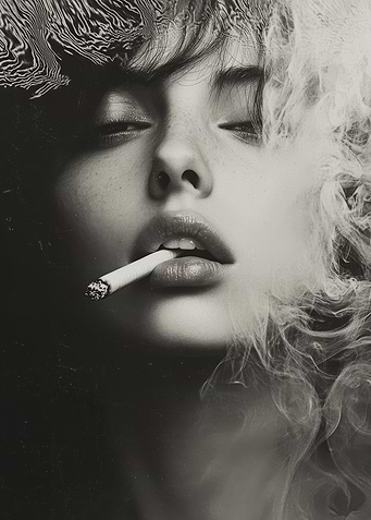 Woman Smoking Cigarette