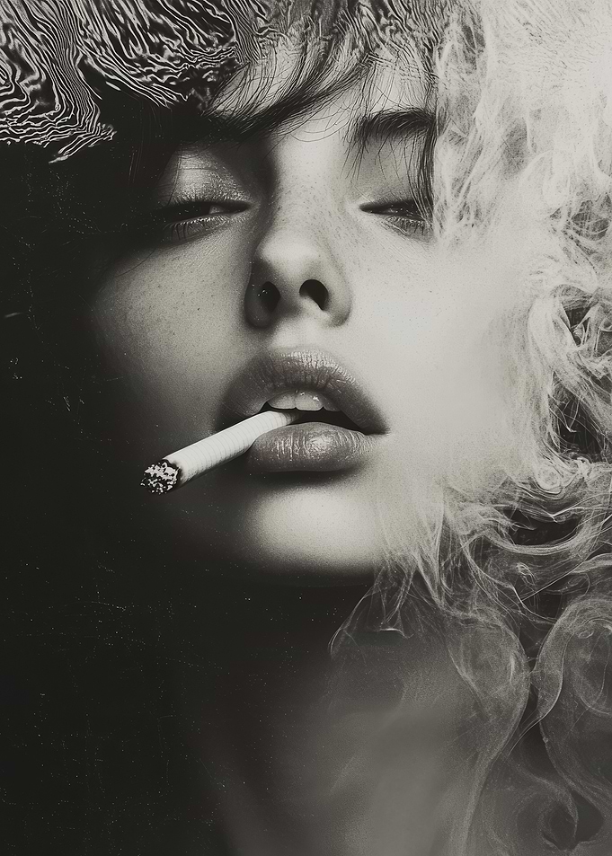 Woman Smoking Cigarette