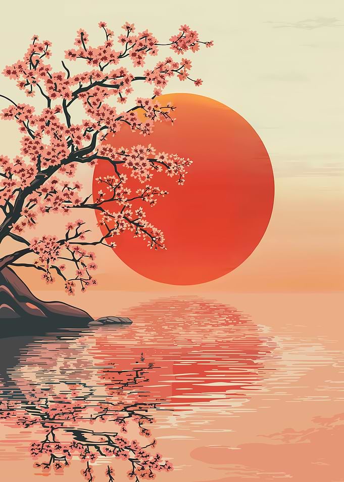 Cherry Blossom Sunset
