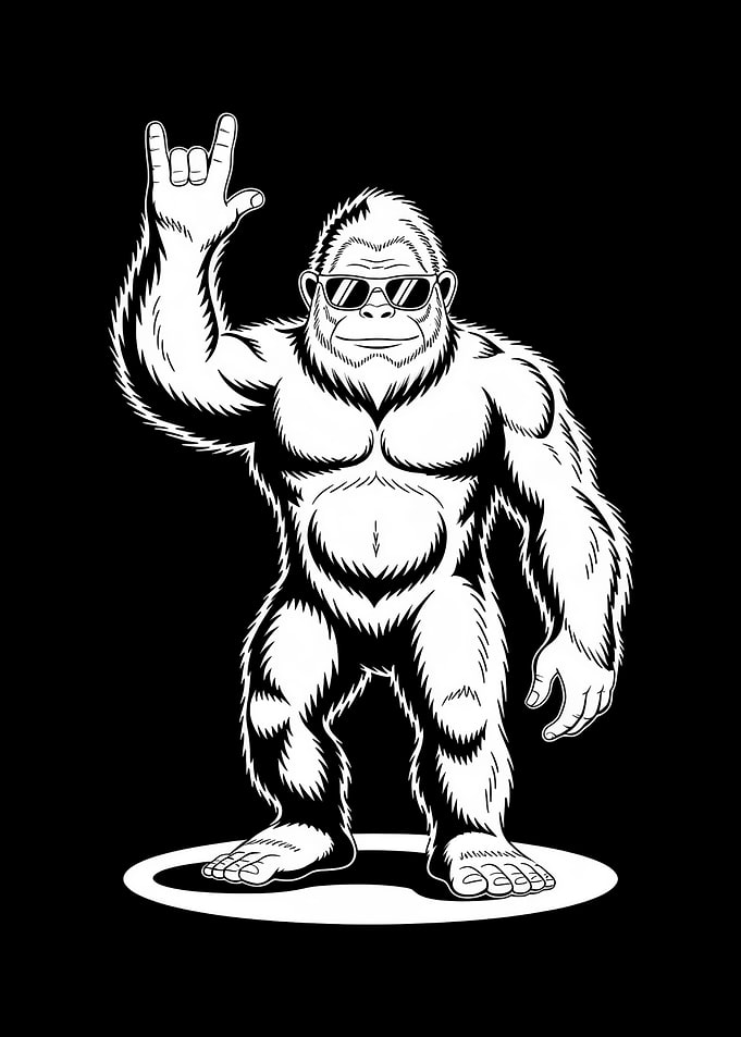 Cool Gorilla Illustration
