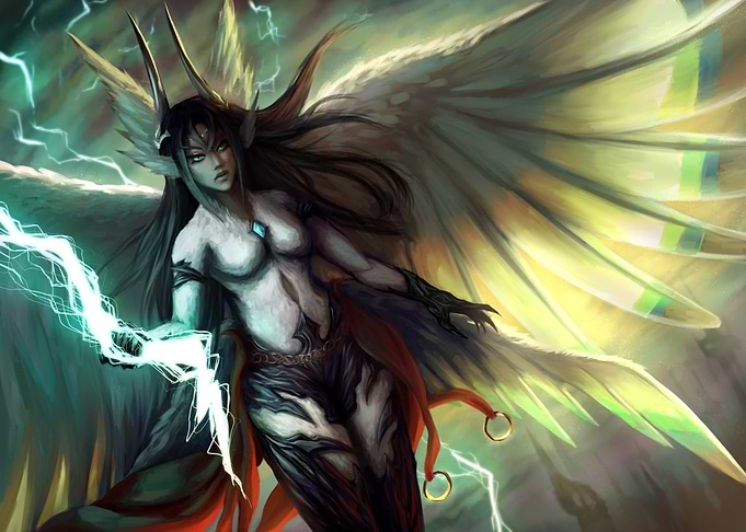 Winged god