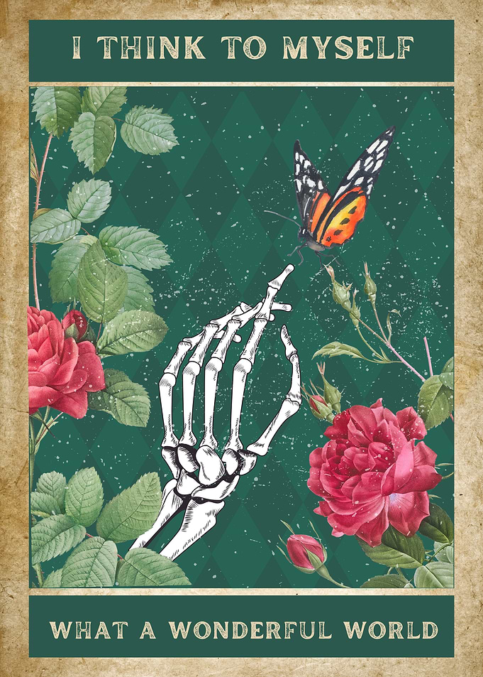 Skeleton Hand & Butterfly