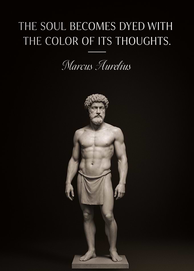 Marcus Aurelius Quote Statue