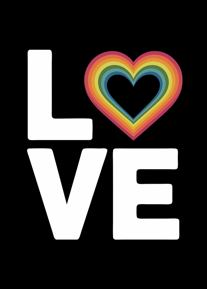 Rainbow Love Heart