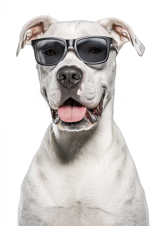 Cool Dogo Argentino Dog in Sunglasses