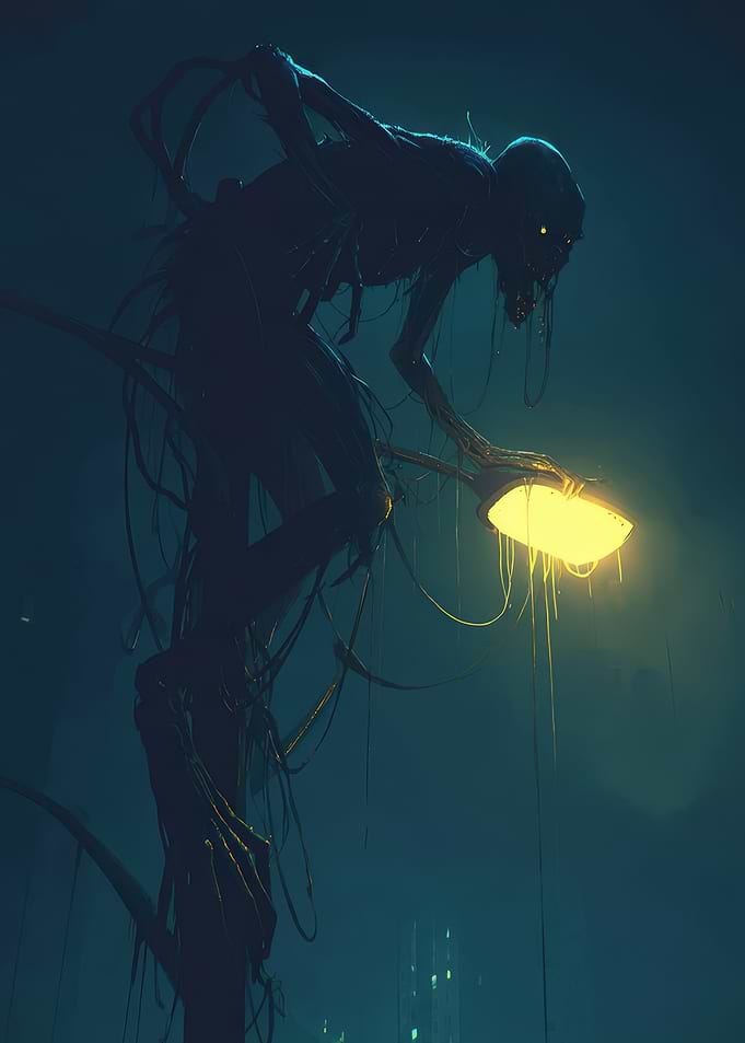 Creature Holding Streetlight