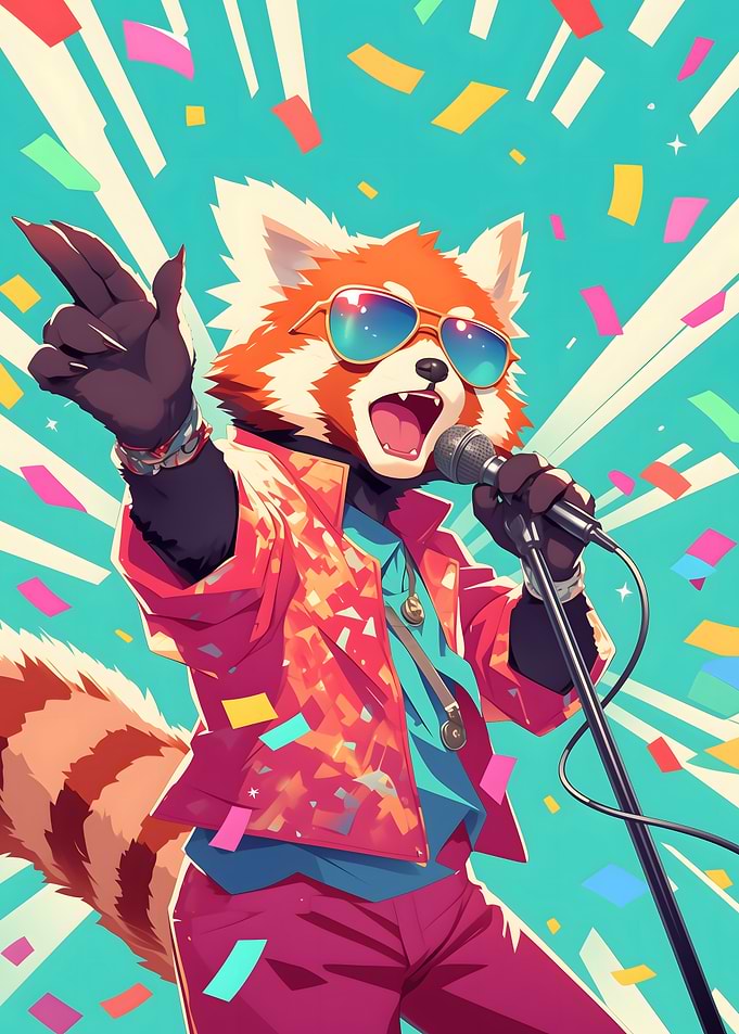 Red Panda Rockstar