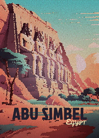 Abu Simbel Egypt Mosaic Poster