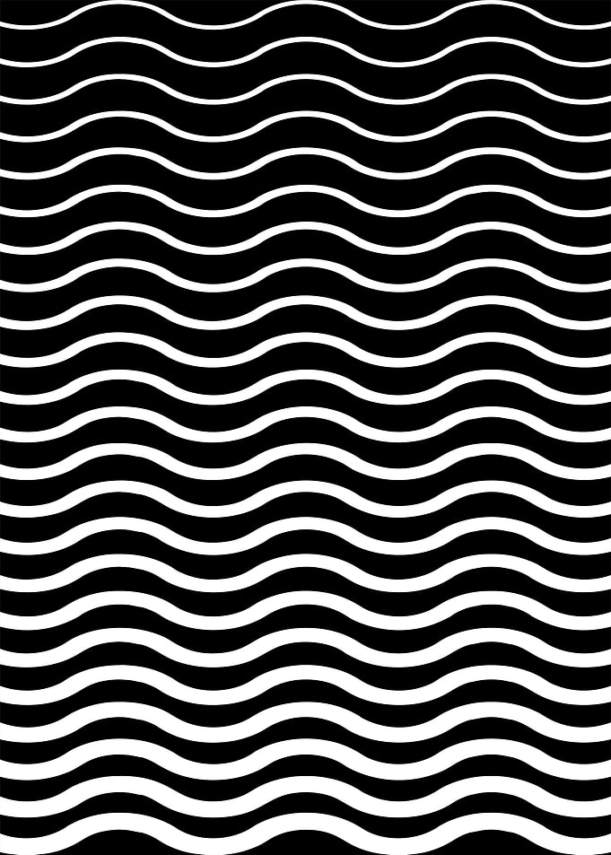 Black and White Wave Pattern