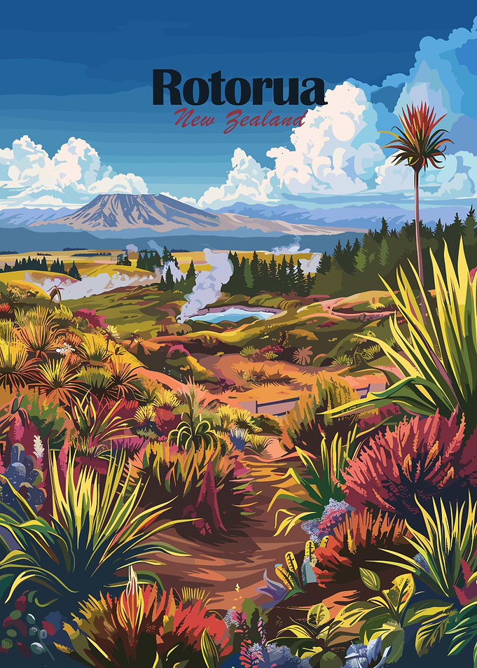 Rotorua, New Zealand Landscape