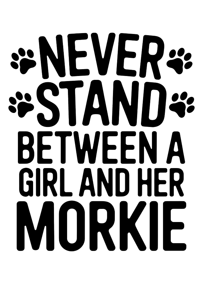 Girl and Her Morkie