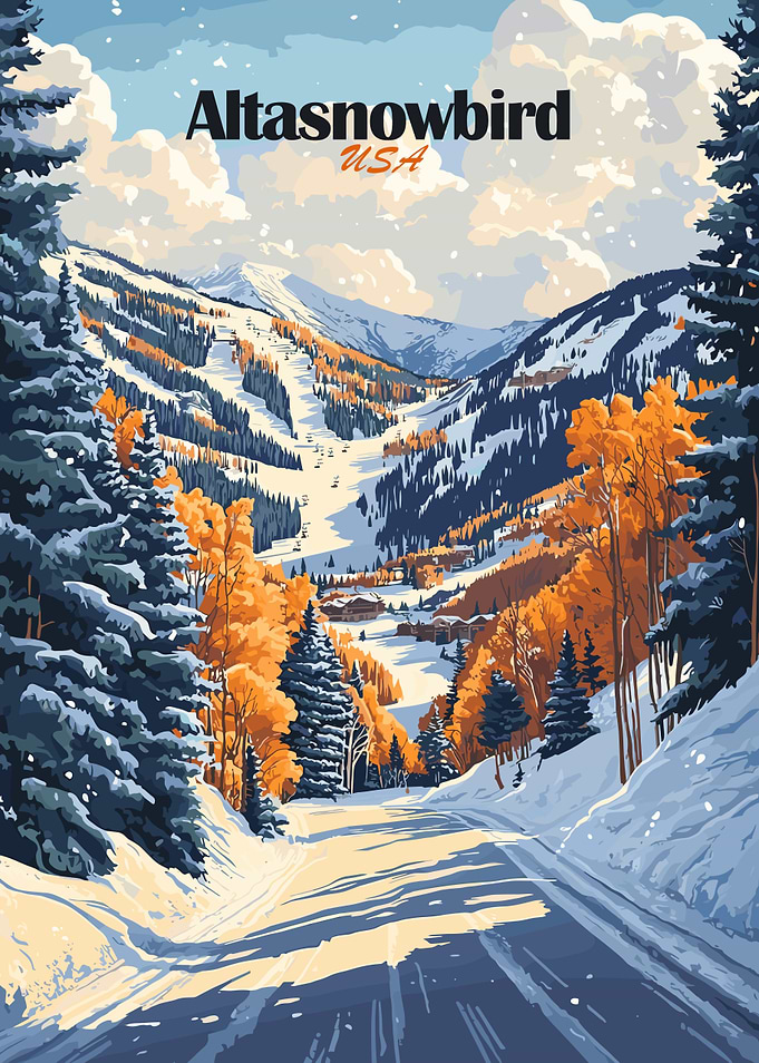 Altasnowbird Ski Resort Poster